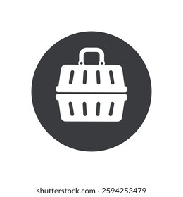 vector illustration of a flat design portable food carrier container.