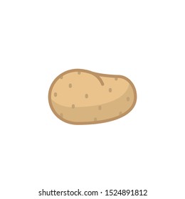 Vector illustration flat design of potato icon, healthy vegetable sign and symbol. Editable stroke.