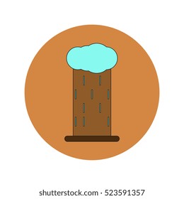 Vector illustration in flat design of Rain cloud