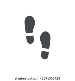 vector illustration of a flat design with shoe prints.
