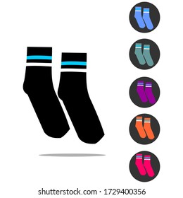 Vector illustration flat design socks