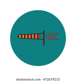 Vector illustration in flat design of storm and wind cone