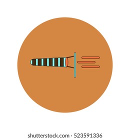 Vector illustration in flat design of storm and wind cone