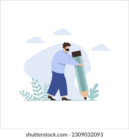 Vector illustration flat design style. Creative Agency page concept. Template for your design works. Vector graphics.