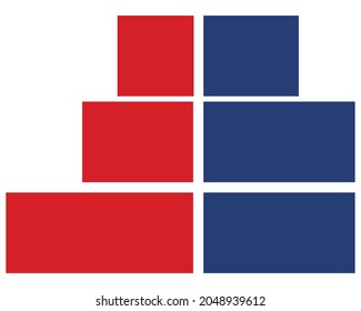 Vector Illustration Flat Design Template Opposite Stock Vector (Royalty ...