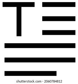 Vector illustration of flat design template icon text. Monoline drawing style. Black and white color. 4000 x 4000 pixels perfect.