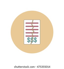 Vector illustration in flat design of terminate the contract