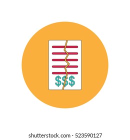 Vector illustration in flat design of terminate the contract, Breach of Contract