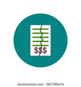 Vector illustration in flat design of terminate the contract
