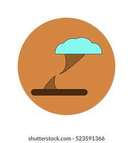Vector illustration in flat design of Tornado