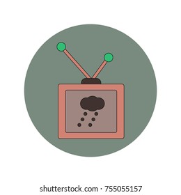 Vector illustration in flat design of TV weather forecast
