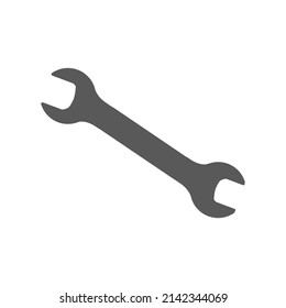vector illustration of flat design wrench template.