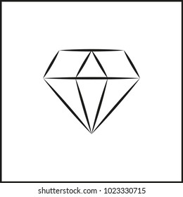 vector illustration flat diamond icon