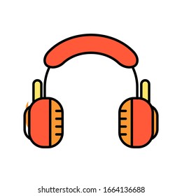 vector illustration flat ear phone headset design