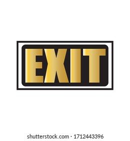 Vector illustration of a flat exit sign