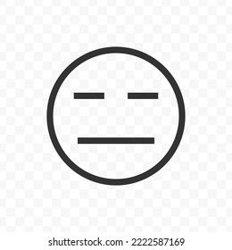 Ilustración vectorial de emoticonos de expresión plana. en color oscuro para el diseño de sitios web .Diseño simple sobre fondo transparente (PNG).