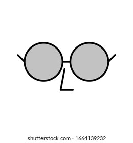 diseño de anteojos planos de ilustración vectorial