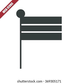 Vector illustration of flat flag icon . Can be used as company logo, badge, web interface and mobile application button, pictogram