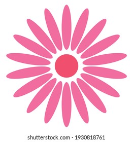 Vektorgrafik von flachem Blumendesign editierbare geometrische Darstellung. 4000 x 4000 Pixel perfekt.
