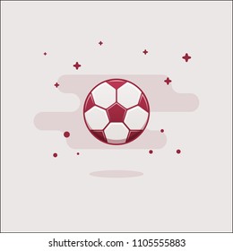 Vector illustration of flat football ball.