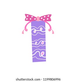 Vector illustration flat gift box. Can be used for greeting cards, stickers, promotion, banners, stickers.
