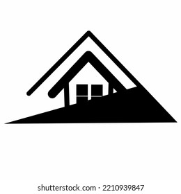 Vector illustration. Flat house logo design. homestay logo property concept