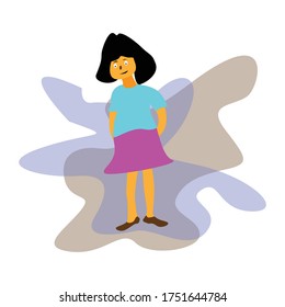 Vector illustration of a flat human style