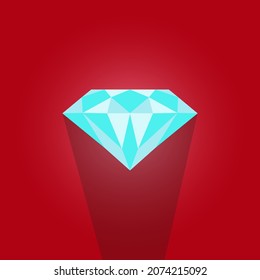 ilustración vectorial del icono plano o del bello logotipo de diamante, muy adecuado para logotipos o iconos	
