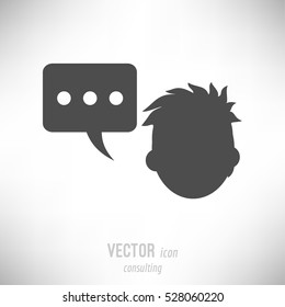Vector illustration - flat icon of consulting