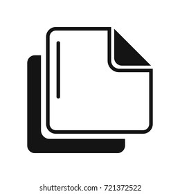 Vector illustration of a flat icon in the form of two documents, a picture for an application, a website, a business presentation, infographics on a white background.