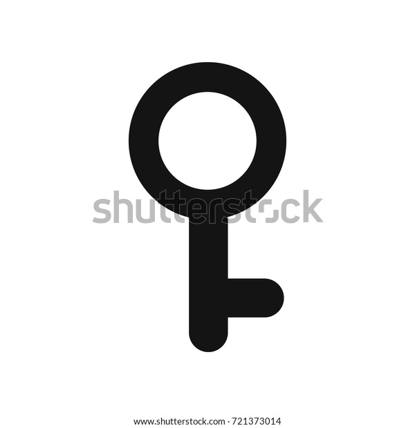Vector illustration\
of a flat icon in the form of a key from a lock, picture for an\
application, a website, business presentation, infographics on a\
white background.