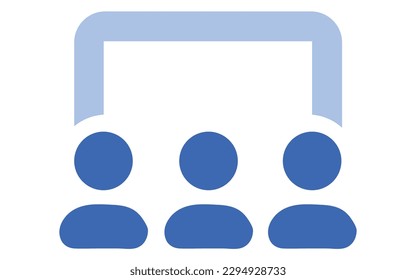 vector illustration  flat icon metting 