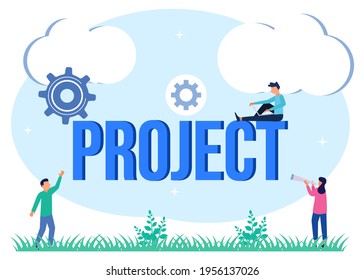 Vector illustration of flat isometric isolated on white background. Project and Schedule planning, business concepts. Can be used for web banners, infographics, hero images.