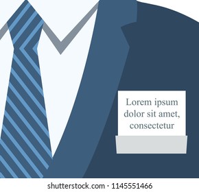 Vector illustration, flat jacket business background for your text.