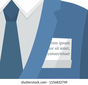 Vector illustration, flat jacket business background for your text.