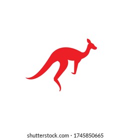 Vector illustration of flat kangaroo icon
