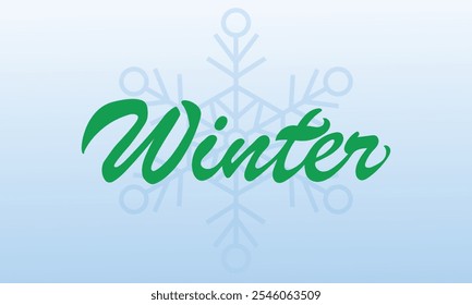 Vector illustration. Flat landscape. Snowy background. Snowdrifts. Snowfall. Clear blue sky. Blizzard. Cartoon wallpaper. Cold weather. Winter season. Empty template design with copy space