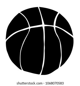 Vector Illustration Flat Line Icon, Sign, Symbol of Basketball Sport Game Competition. Graphic Design Abstract Art, Elements, Isolated, Outline, Silhouette, Logo, Object, for Poster and Print.