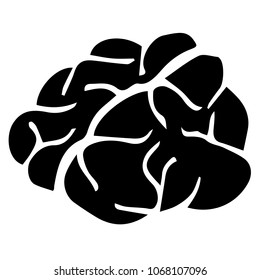 Vector Illustration Flat Line Icon, Sign, Symbol of Healthcare Medical Brain Human Body. Graphic Design Abstract Art, Elements, Isolated, Outline, Silhouette, Logo, Object, for Poster and Print.