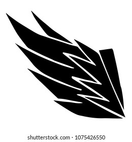 Vector Illustration Flat Line Icon, Sign, Symbol of Angel Feather Wings Bird. 