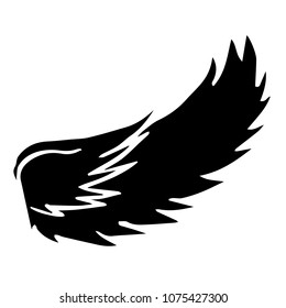 Vector Illustration Flat Line Icon, Sign, Symbol of Angel Feather Wings Bird. 