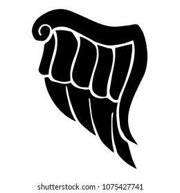 Vector Illustration Flat Line Icon, Sign, Symbol of Angel Feather Wings Bird. 
