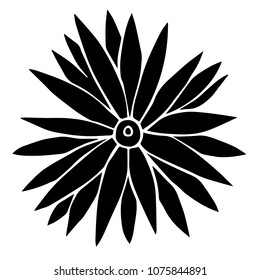 Vector Illustration Flat Line Icon, Sign, Symbol of Flower Collection. Graphic Design Abstract Art, Elements, Isolated, Outline, Silhouette, Logo, Object, for Poster and Print.