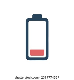 vector illustration in flat linear style the battery is dead