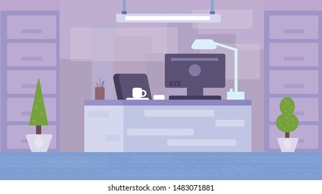 vector illustration in flat office style