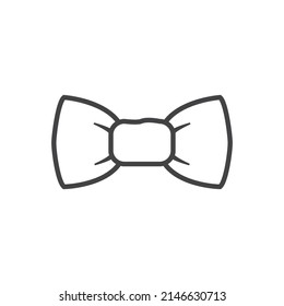 vector illustration of flat outline bow tie icon.