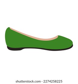 Vector illustration of the flat shoes cartoon
