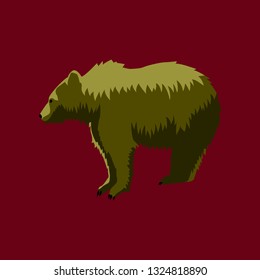 Vector illustration in flat style bear