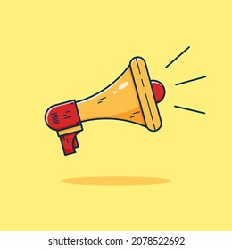 Vector illustration, flat style, business promotion, vector, advertising, call through the horn, online alerting