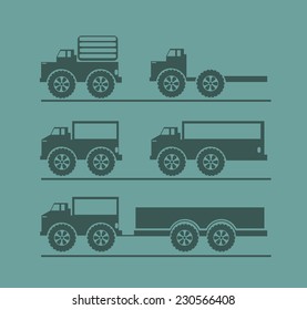 Vector illustration of flat style car icon